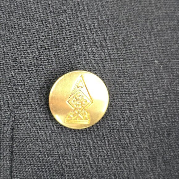 Austin ReedJacobsons Double Breasted Gold Button Wool Black Blazer Men Size 40R - Picture 5 of 12